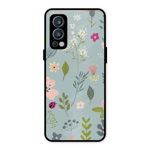 Flawless Flowers Metal Back Case for OnePlus Nord 2 5G