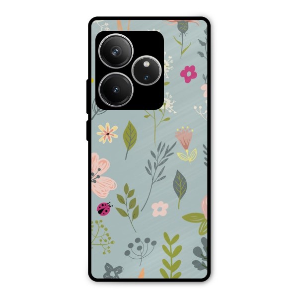 Flawless Flowers Metal Back Case for Realme GT 6