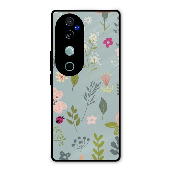 Flawless Flowers Metal Back Case for Vivo V40