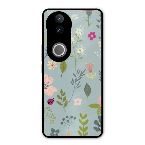 Flawless Flowers Metal Back Case for Vivo V50