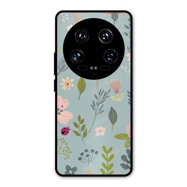 Flawless Flowers Metal Back Case for Xiaomi 14 Ultra