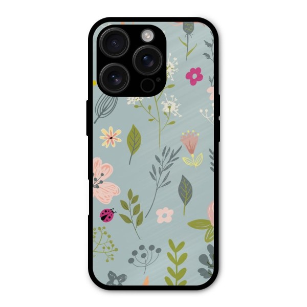 Flawless Flowers Metal Back Case for iPhone 16 Pro