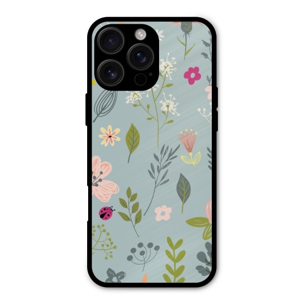 Flawless Flowers Metal Back Case for iPhone 16 Pro Max