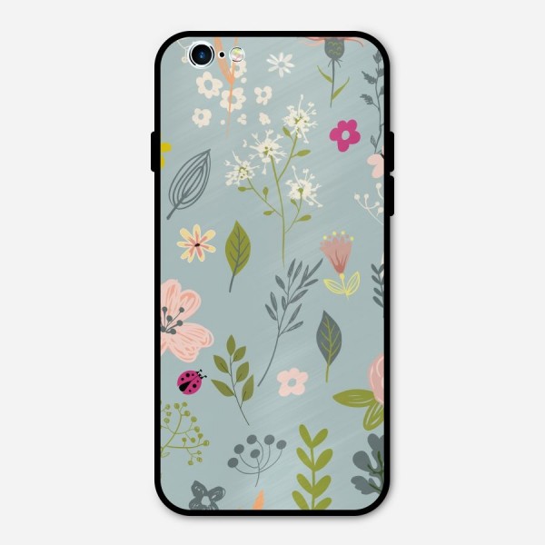 Flawless Flowers Metal Back Case for iPhone 6 6s