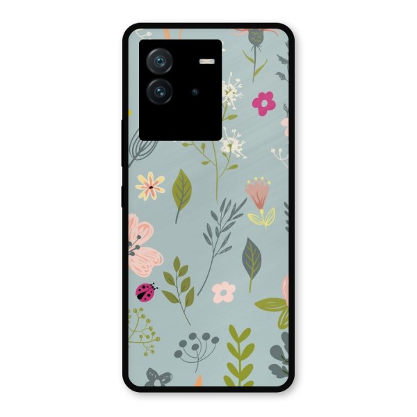Flawless Flowers Metal Back Case for iQOO Neo 6 5G