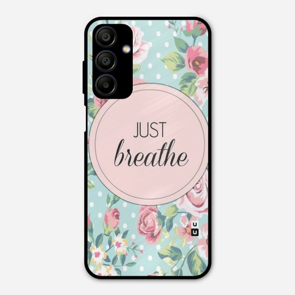 Floral Bloom Metal Back Case for Galaxy A15 5G