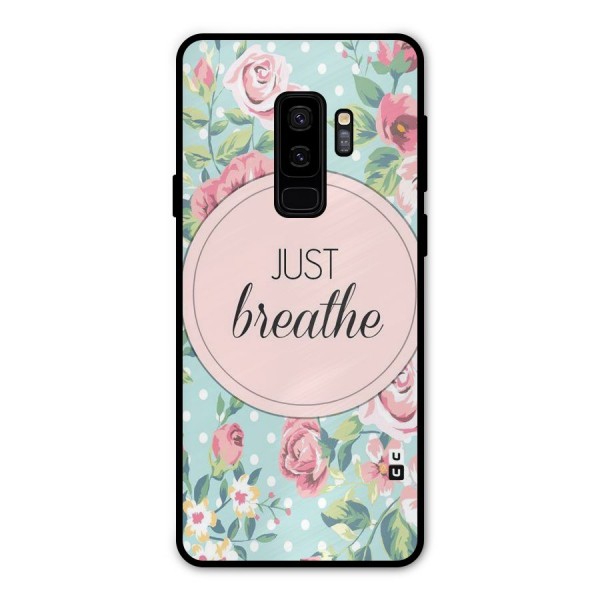 Floral Bloom Metal Back Case for Galaxy S9 Plus