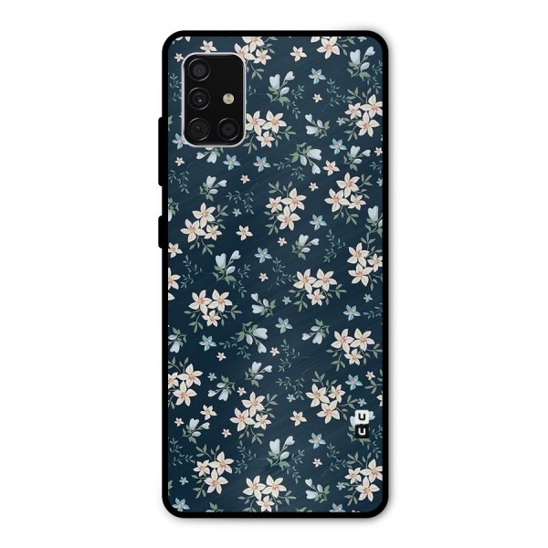 Floral Blue Bloom Metal Back Case for Galaxy A51