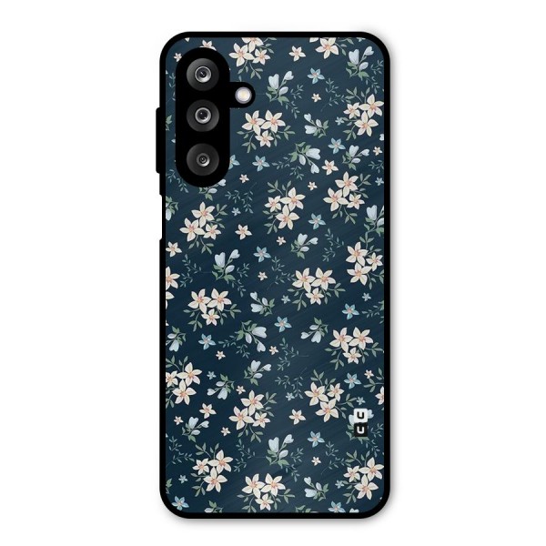 Floral Blue Bloom Metal Back Case for Galaxy M36