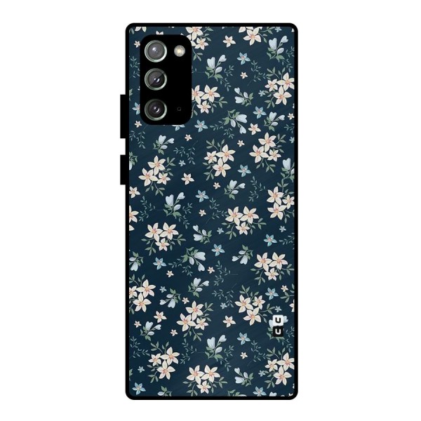 Floral Blue Bloom Metal Back Case for Galaxy Note 20