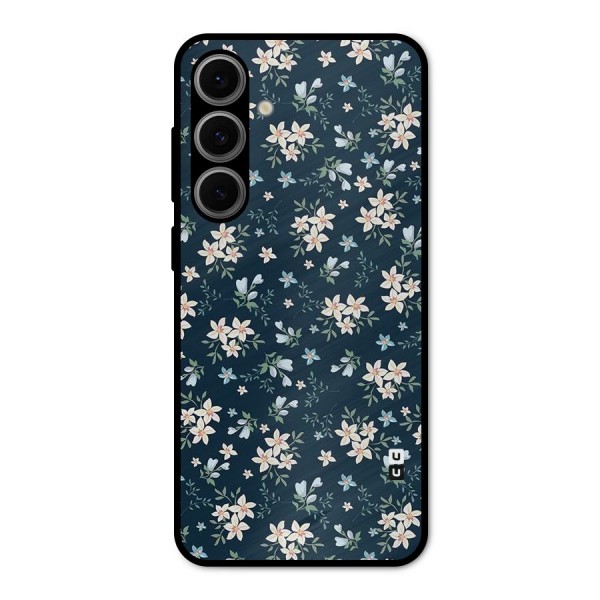 Floral Blue Bloom Metal Back Case for Galaxy S24 FE