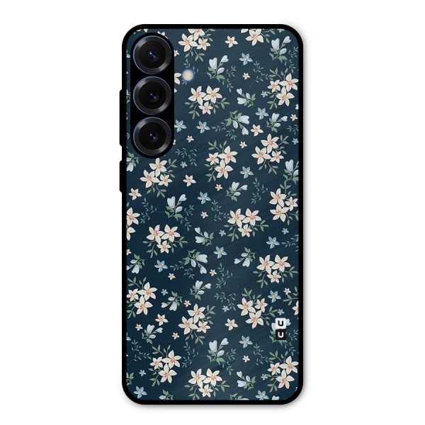 Floral Blue Bloom Metal Back Case for Galaxy S25 Plus