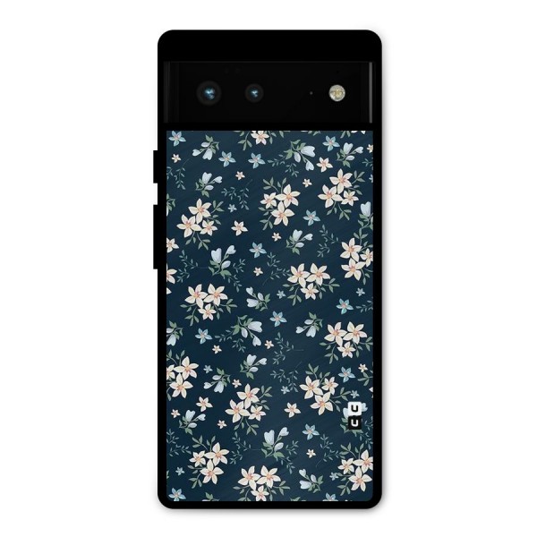 Floral Blue Bloom Metal Back Case for Google Pixel 6