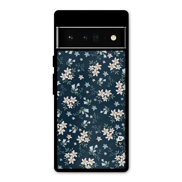 Floral Blue Bloom Metal Back Case for Google Pixel 6 Pro