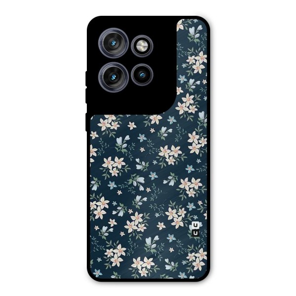 Floral Blue Bloom Metal Back Case for Motorola Edge 50 Neo