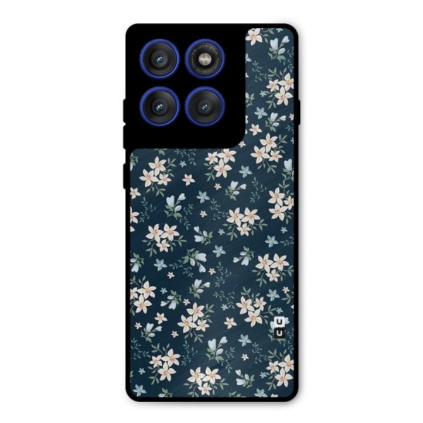 Floral Blue Bloom Metal Back Case for Motorola Edge 60 Pro