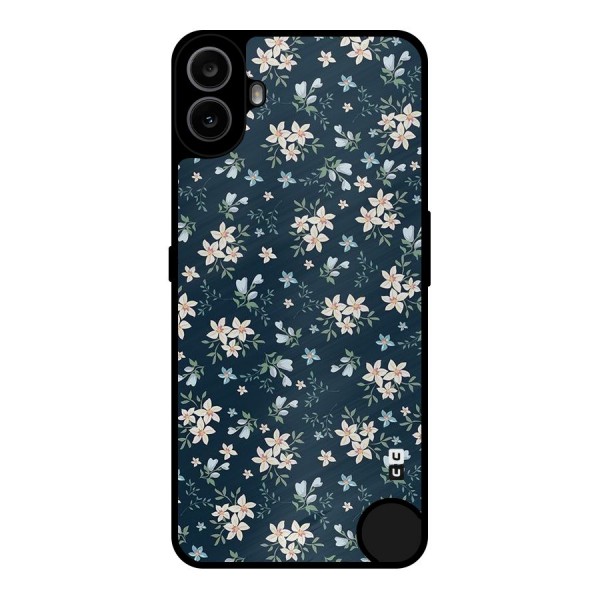 Floral Blue Bloom Metal Back Case for Nothing CMF Phone 1