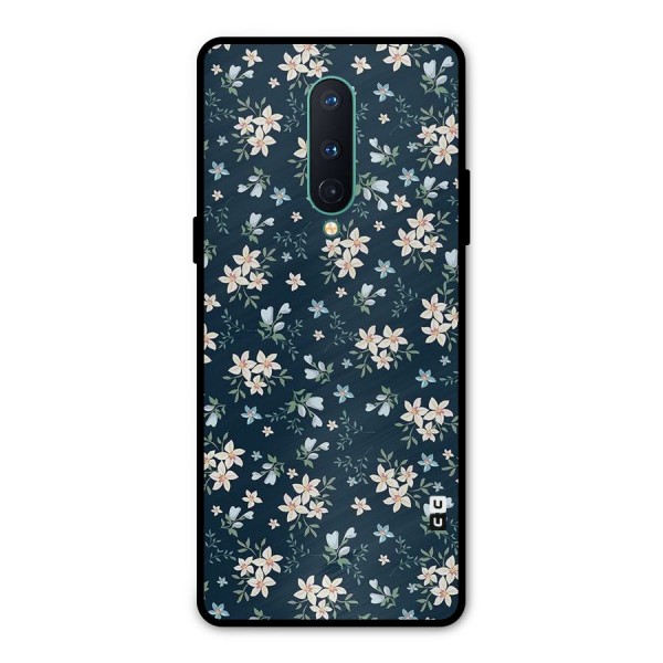 Floral Blue Bloom Metal Back Case for OnePlus 8