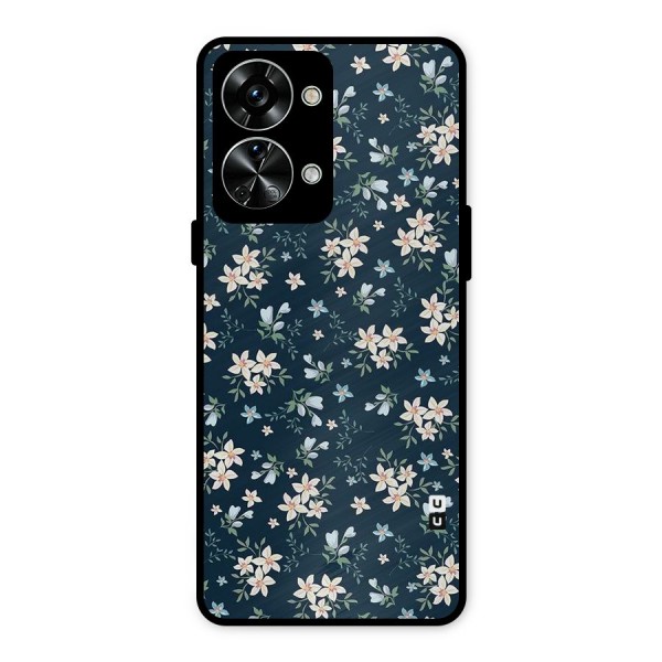 Floral Blue Bloom Metal Back Case for OnePlus Nord 2T