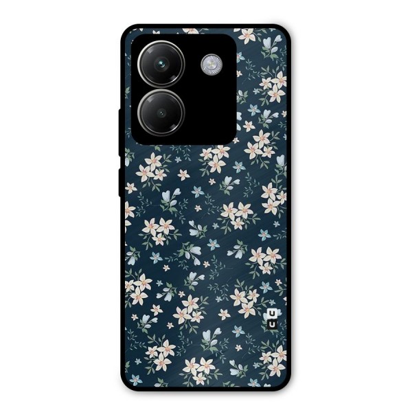Floral Blue Bloom Metal Back Case for Poco M7 Pro 5G