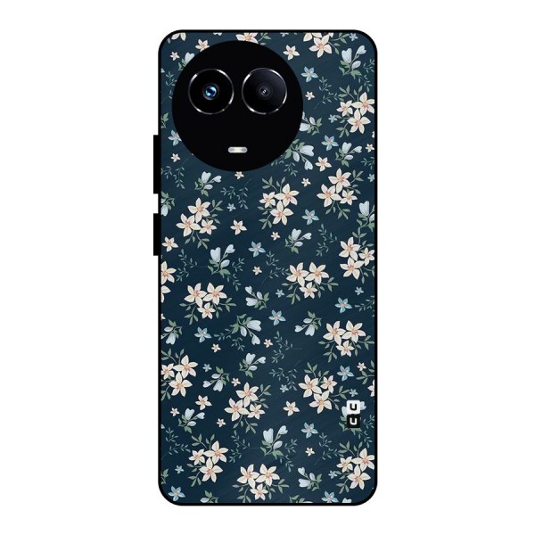 Floral Blue Bloom Metal Back Case for Realme 11X