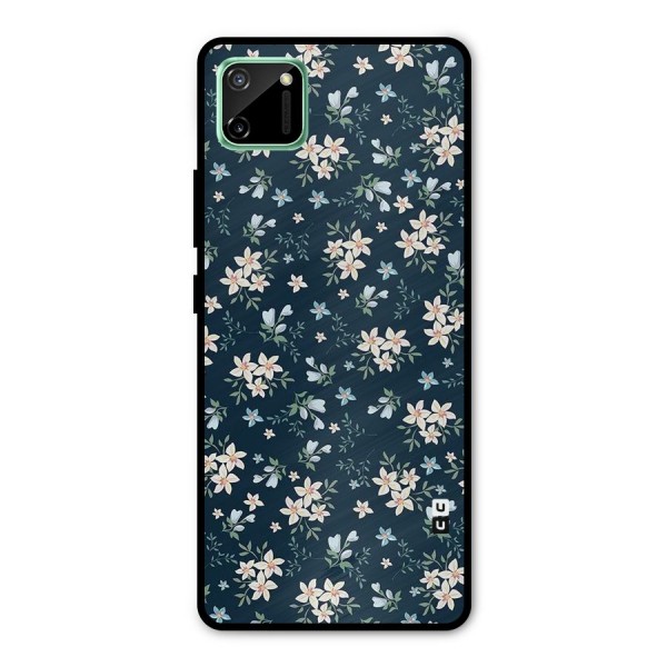Floral Blue Bloom Metal Back Case for Realme C11