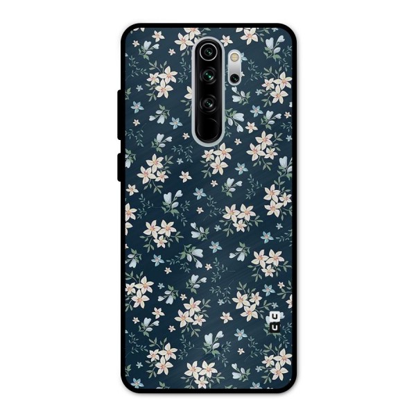 Floral Blue Bloom Metal Back Case for Redmi Note 8 Pro