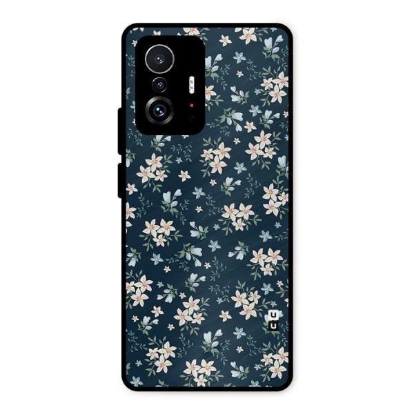 Floral Blue Bloom Metal Back Case for Xiaomi 11T Pro