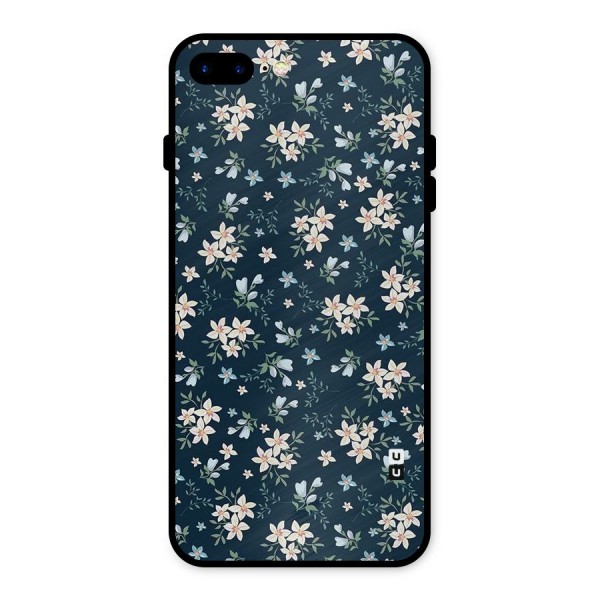 Floral Blue Bloom Metal Back Case for iPhone 8 Plus