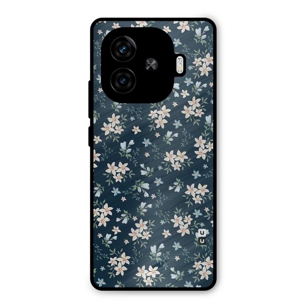 Floral Blue Bloom Metal Back Case for iQOO Neo 10R