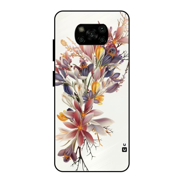 Floral Bouquet Metal Back Case for Poco X3