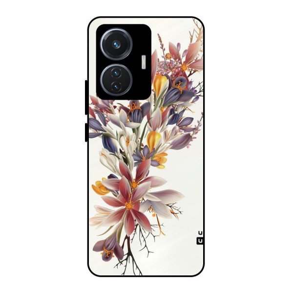 Floral Bouquet Metal Back Case for iQOO Z6 44W