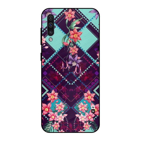 Floral Diamonds Metal Back Case for Galaxy A50s