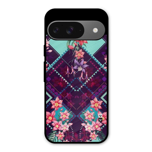 Floral Diamonds Metal Back Case for Google Pixel 9