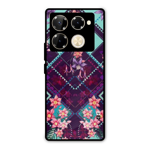 Floral Diamonds Metal Back Case for Infinix Note 40 Pro