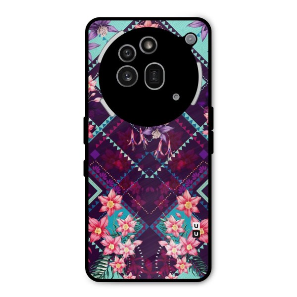 Floral Diamonds Metal Back Case for Nothing Phone 3a Pro