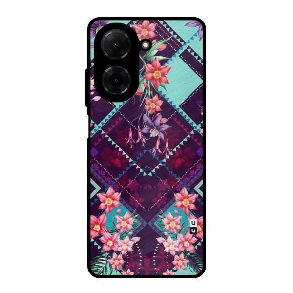 Floral Diamonds Metal Back Case for Poco C71