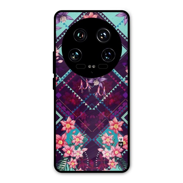 Floral Diamonds Metal Back Case for Xiaomi 14 Ultra