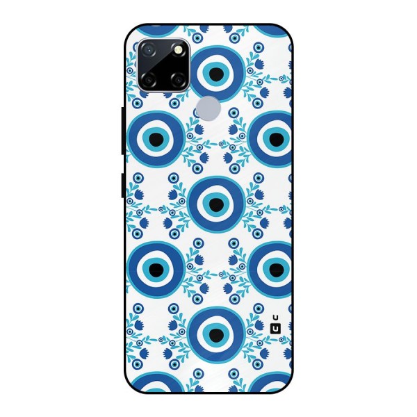Floral Evil Eyes Metal Back Case for Realme Narzo 30A
