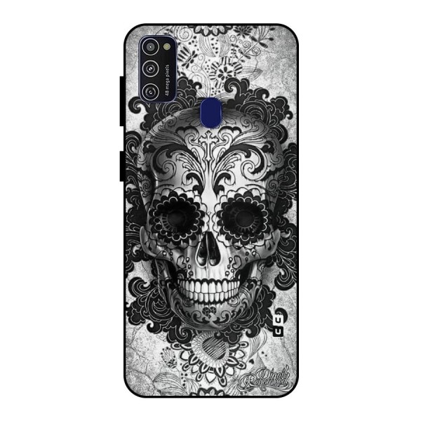 Floral Ghost Metal Back Case for Galaxy M21