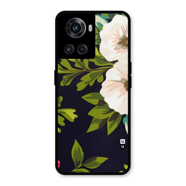 Floral Leaves Metal Back Case for OnePlus 10R