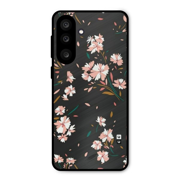 Floral Petals Peach Metal Back Case for Galaxy M56