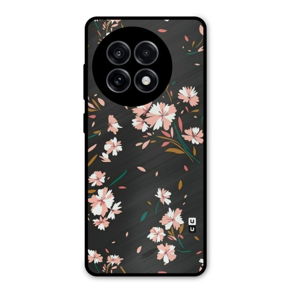 Floral Petals Peach Metal Back Case for OnePlus 13R