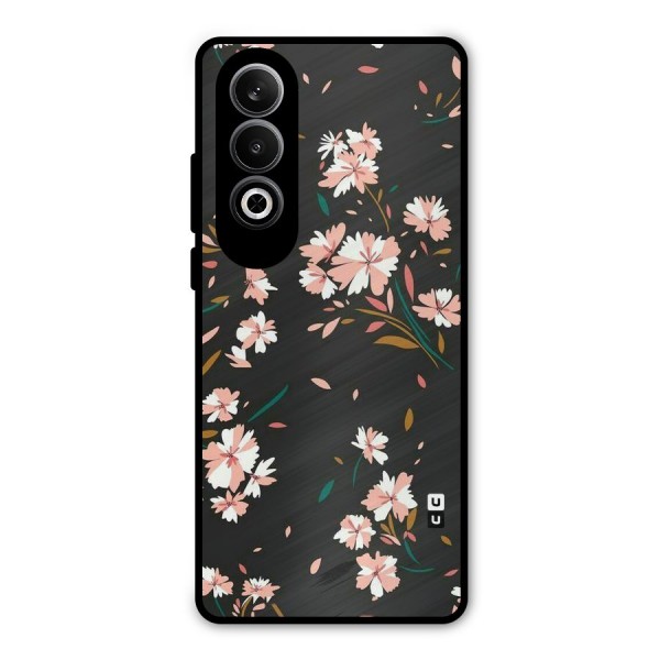 Floral Petals Peach Metal Back Case for OnePlus Nord CE4