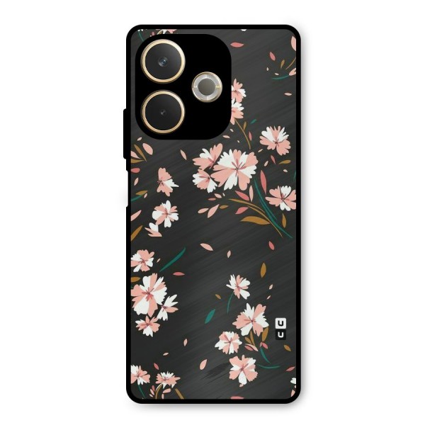 Floral Petals Peach Metal Back Case for Oppo A5 Pro