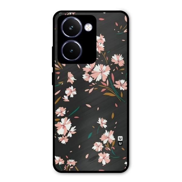 Floral Petals Peach Metal Back Case for Realme P3 Ultra