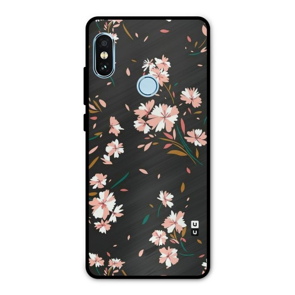 Floral Petals Peach Metal Back Case for Redmi Note 5 Pro
