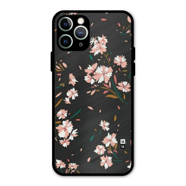 Floral Petals Peach Metal Back Case for iPhone 11 Pro Max