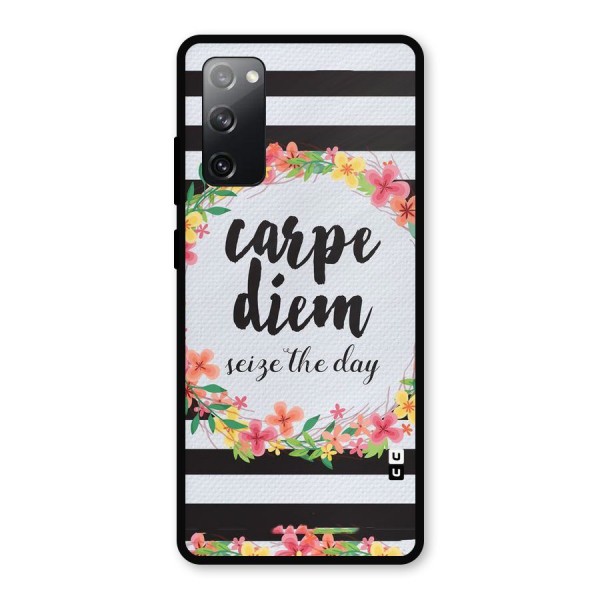 Floral Seize The Day Metal Back Case for Galaxy S20 FE