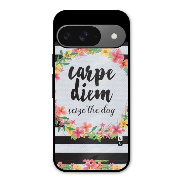 Floral Seize The Day Metal Back Case for Google Pixel 9